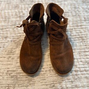 Brown Suede Heeled Boots